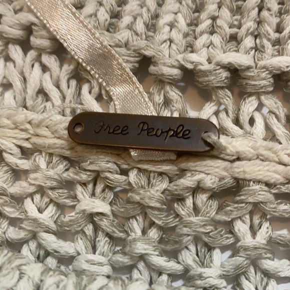 Free people crop knitted beige sweater - Picture 5 of 8